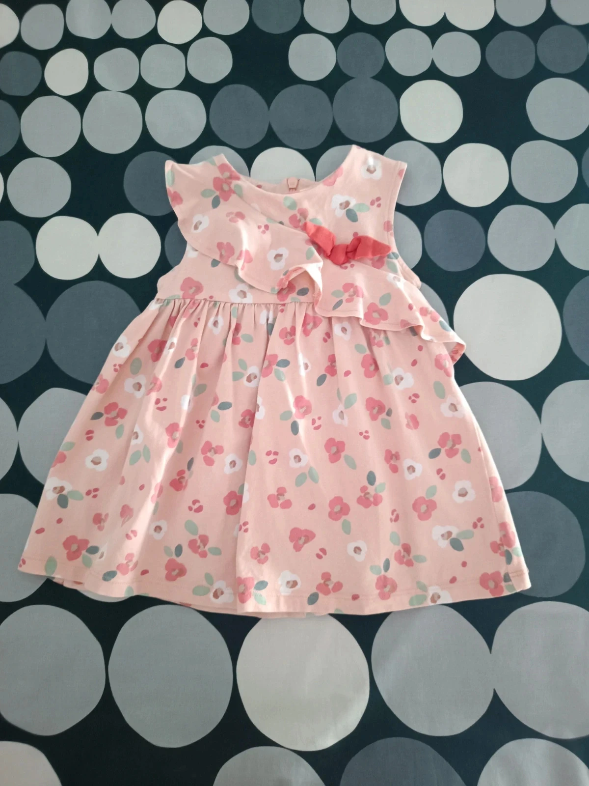 Vestido Mayoral 12 meses - Rosa Floral & Laço Fofo 🌷